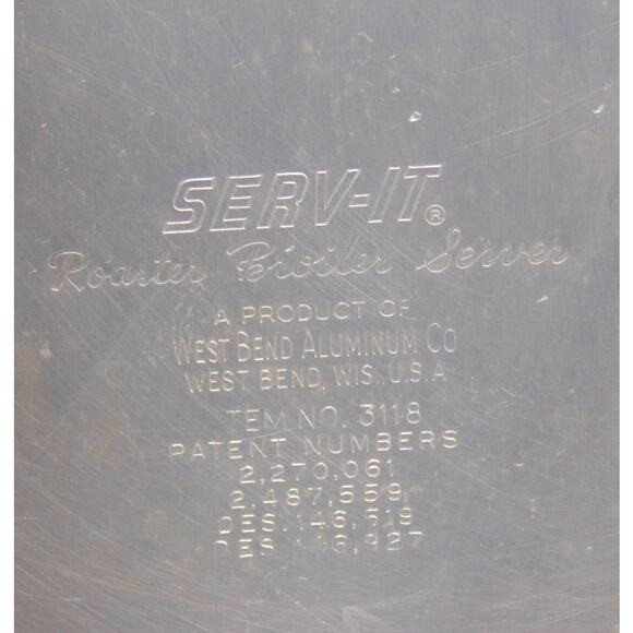 Server Tray West Bend Aluminum Platter Roaster Boiler Ducks Cat Tails Design VTG - Picture 8 of 13